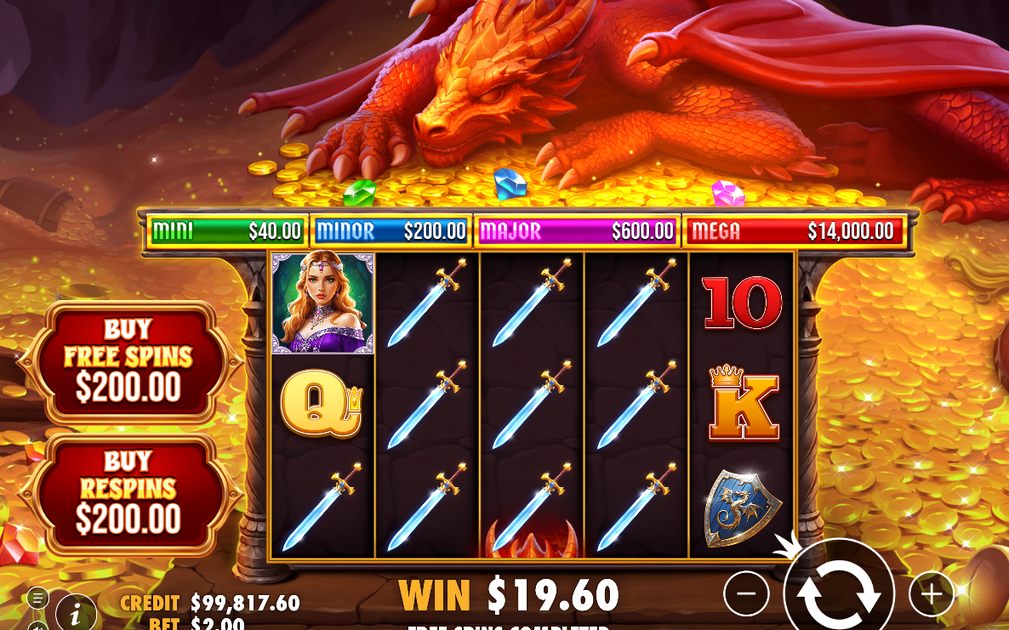 Win screen showing the payout after a payline win