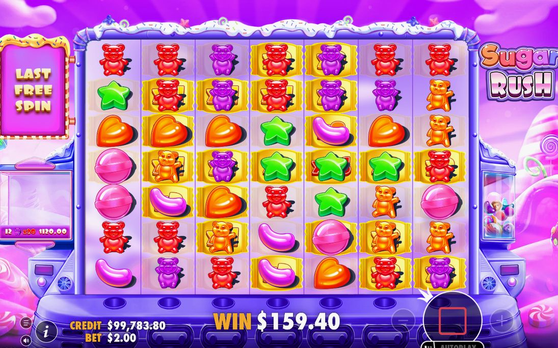 Free Spins round: CREDIT stays frozen until the round-total screen